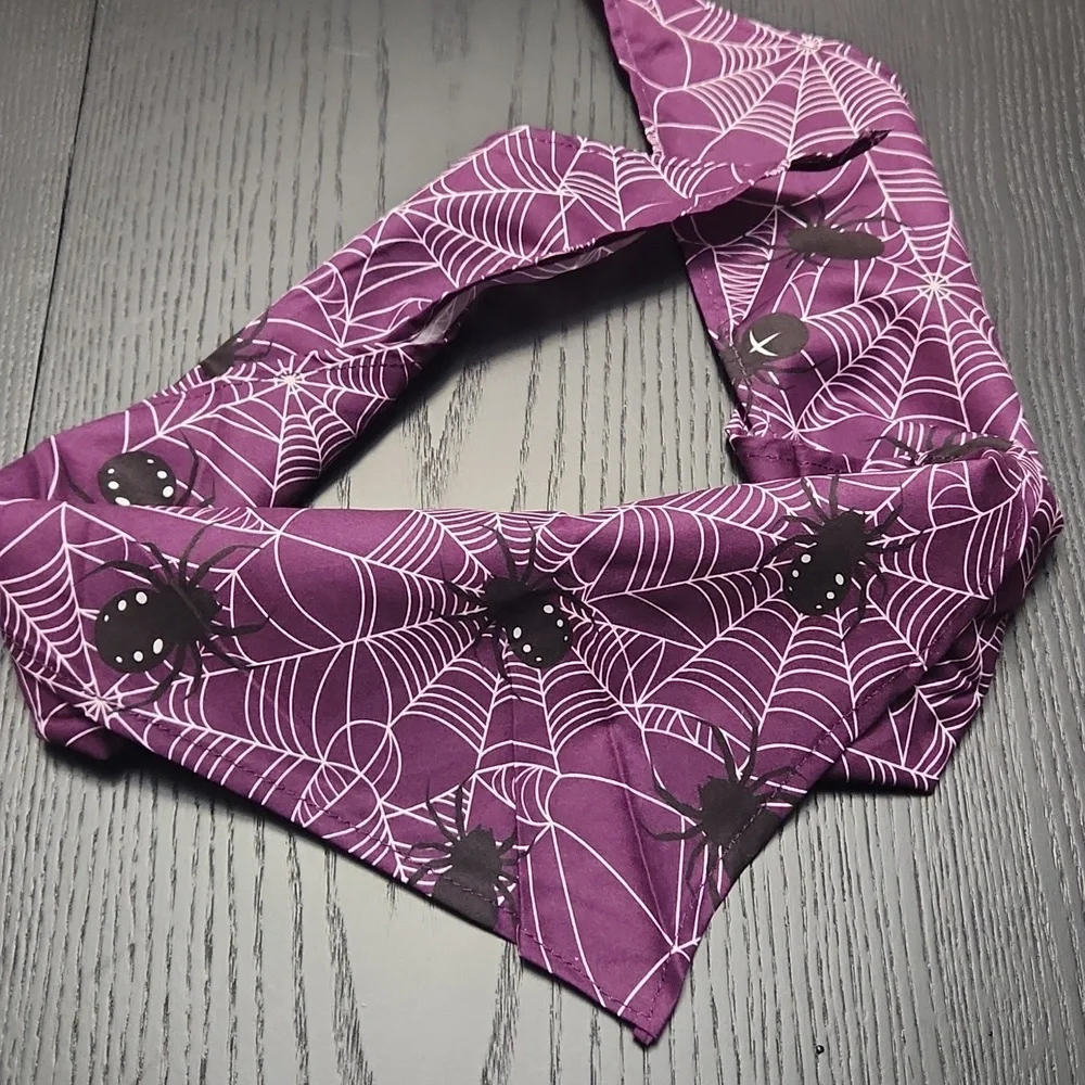 Purple Spider Web Pet Bandana